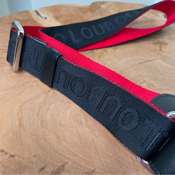 Christian Louboutin Red and Black Strap - Picture 5 of 7